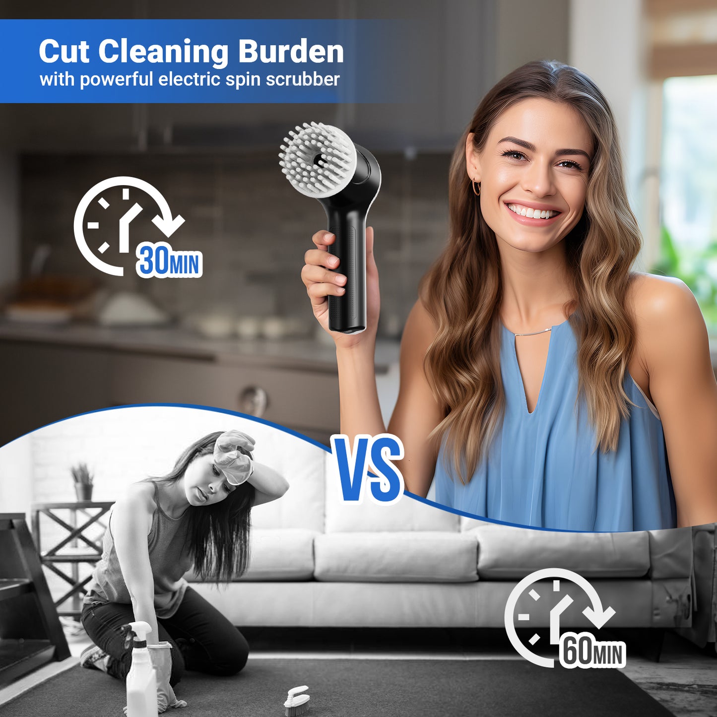 PUFTEM Electric Spin Scrubber