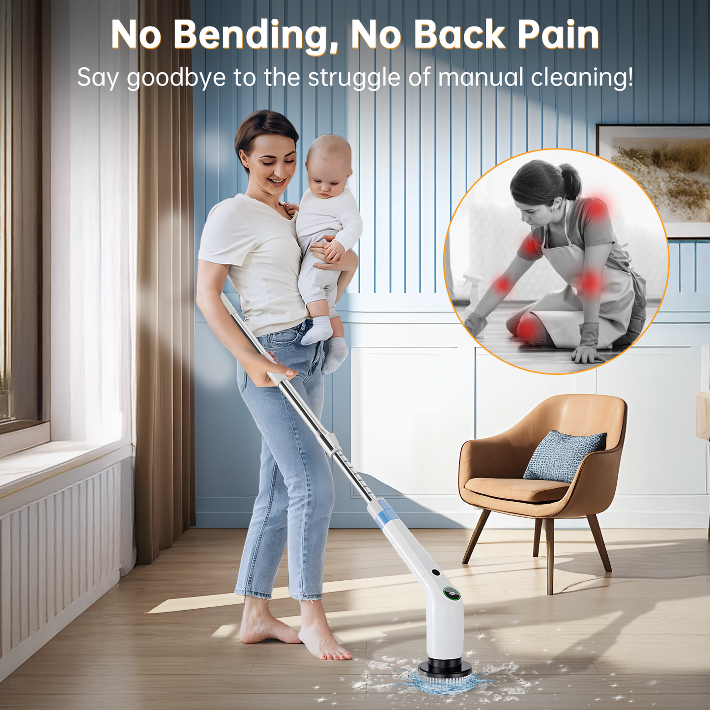 PUFTEM Electric Spin Scrubber