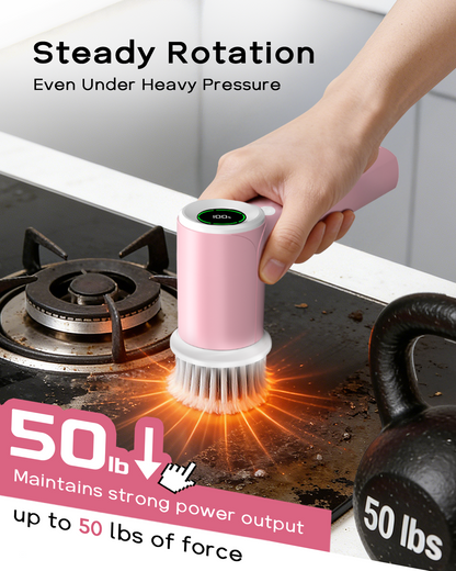 Puftem New Upgraded Electric Spin Scrubber – Cordless - 6 Replaceable Heads